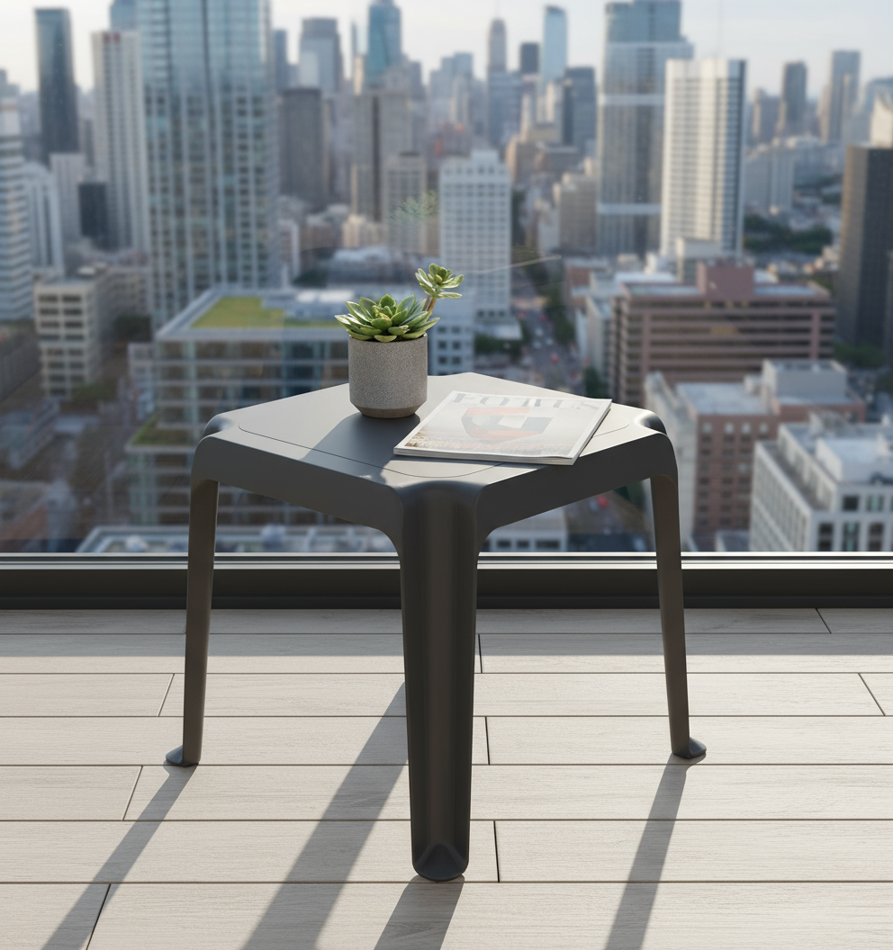 Premium Plastic Low Square Table UAE | Durable Outdoor Furniture Dubai Abu Dhabi