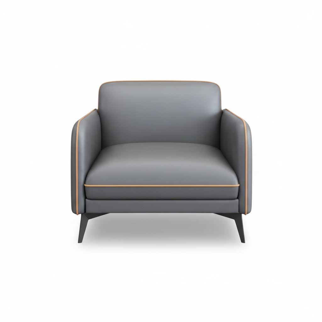 PU Sofa Set 3+1+1 | IH 8615 | Grey Living Room Sofa – INFINI HOMES UAE