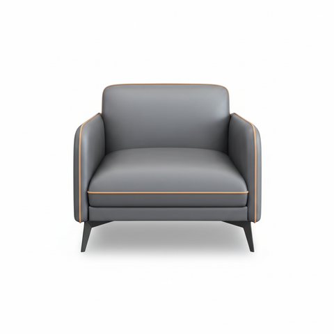 PU Sofa Set 3+1+1 | IH 8615 | Grey Living Room Sofa – INFINI HOMES UAE