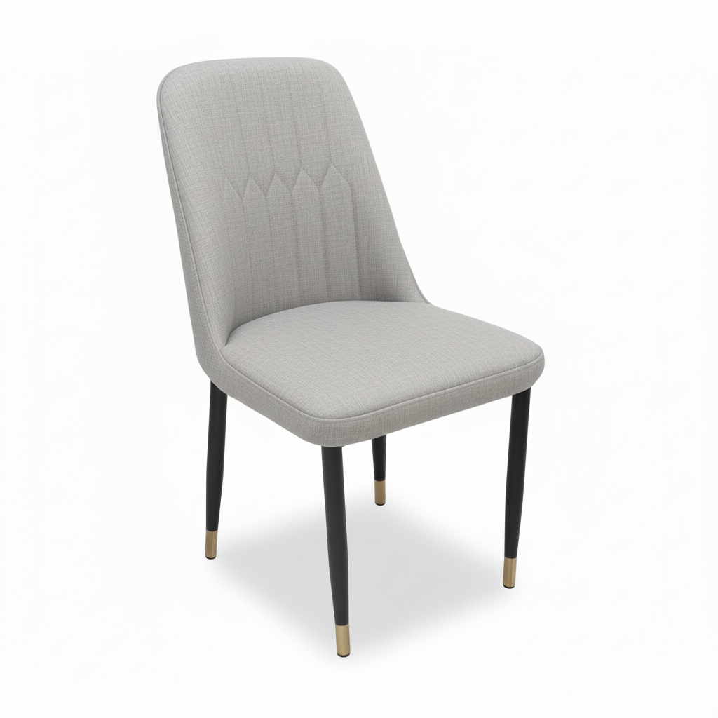 PU Dining Chair with Metal Legs IH-34 | INFINI HOMES UAE Grey