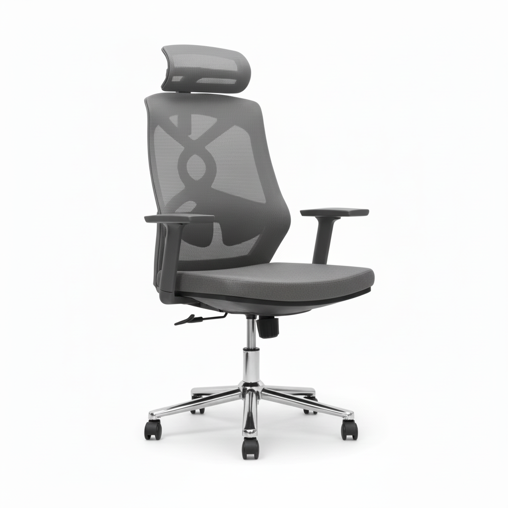 Ergonomic Mesh High Back Office Chair with Headrest - Premium Executive Chair UAE | IH 2259 GRY