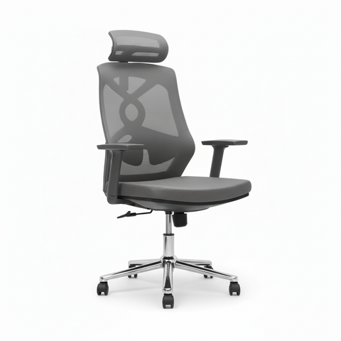 Ergonomic Mesh High Back Office Chair with Headrest - Premium Executive Chair UAE | IH 2259 GRY