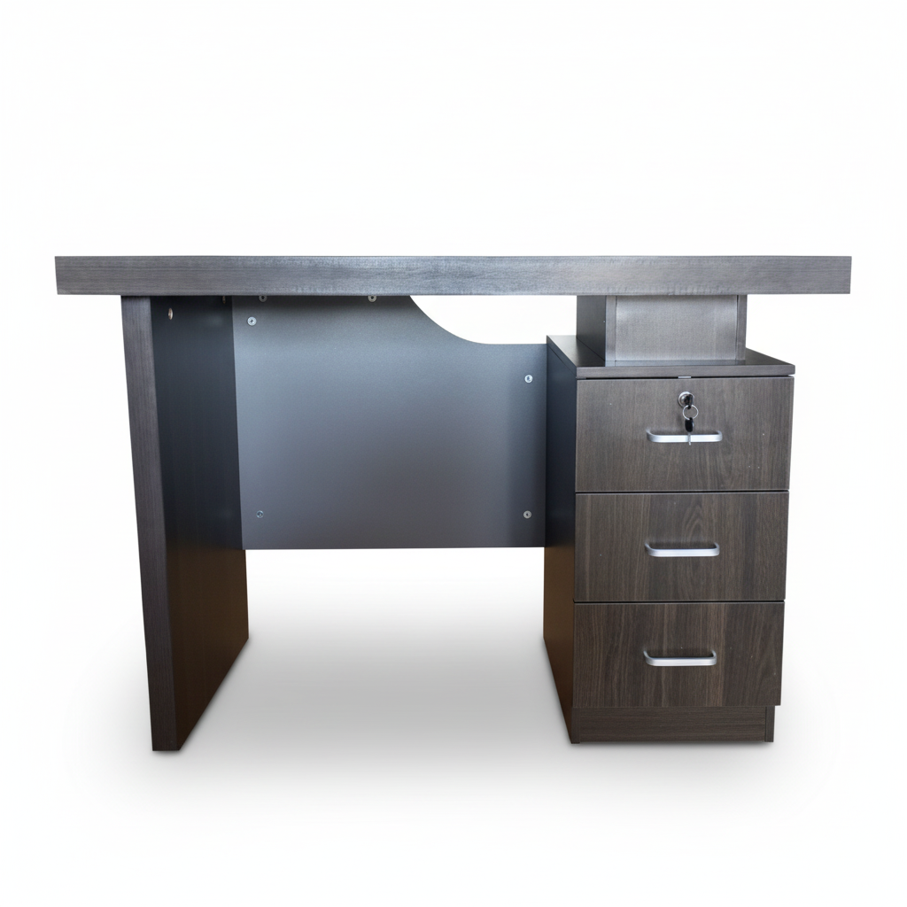 Walnut Grey Office Desk with Drawers | Premium Office Furniture UAE