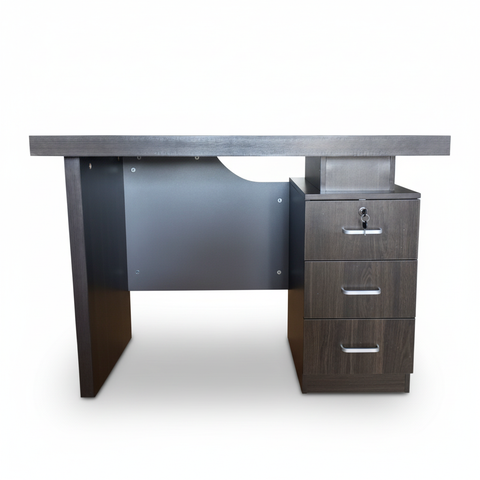 Walnut Grey Office Desk with Drawers | Premium Office Furniture UAE