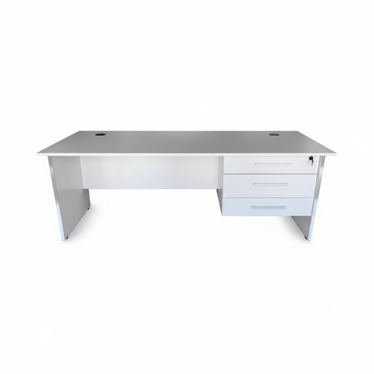 Office Desk White 120cm - Premium Workstation for UAE Offices | INFINI HOMES