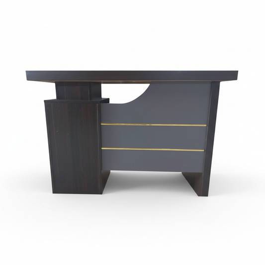 Walnut Grey Office Desk with Drawers | Premium Office Furniture UAE