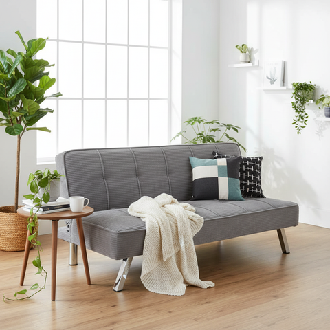 Sofa Cum Bed Light Grey | Convertible Sofa Bed UAE | INFINI HOMES