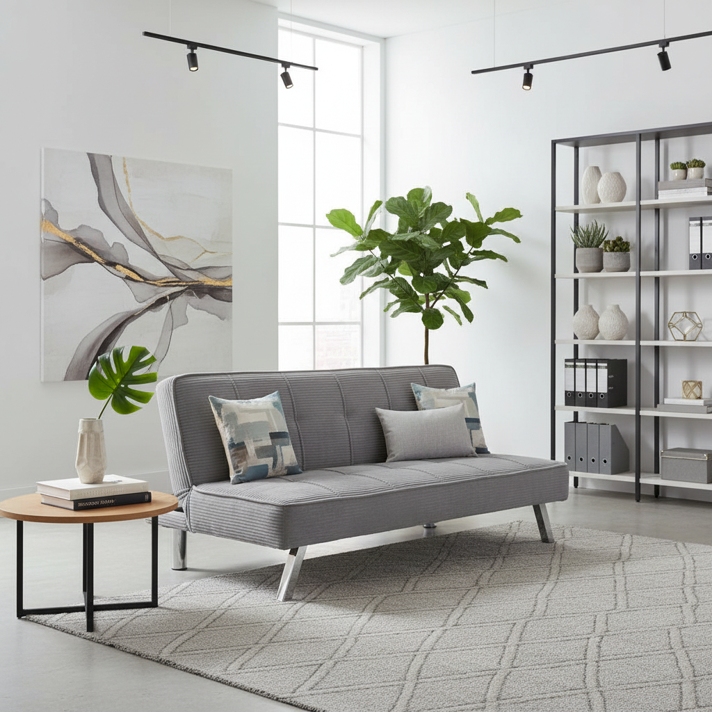 Sofa Cum Bed Light Grey | Convertible Sofa Bed UAE | INFINI HOMES