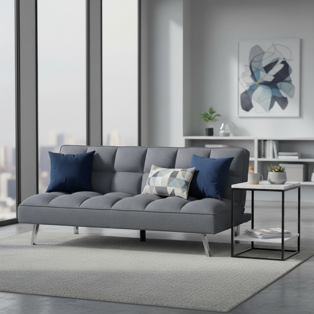 Sofa Cum Bed IH SB-1049 | Grey Convertible Sofa Bed UAE | Dubai, Abu Dhabi, Sharjah Delivery