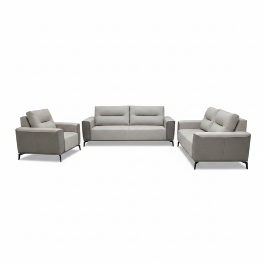 3+1+1 Sofa Set IH 5433 | Premium Living Room Furniture UAE GREY+ BLACK