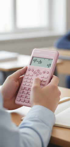 Casio FX-82ES Plus Scientific Calculator (Pink) – 252 Functions, Non-Programmable, Ideal for UAE School & University Use