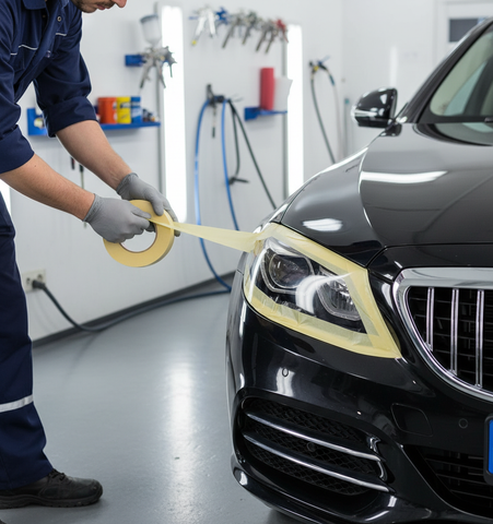 Automotive Masking Tape 2 Inch x 15 Yards - Professional Grade Paint Tape for Car Painting & Detailing UAE