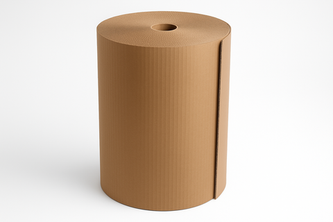 Heavy-Duty Corrugated Wrap Roll 1.3m x 10kg Brown - Premium Kraft Paper UAE | لفافة كرتون مضلع قوي 1.3 متر × 10 كيلو بني - ورق كرافت فاخر الإمارات | Bubble Wrap Alternative Dubai | بديل البلاستيك الفقاعي دبي