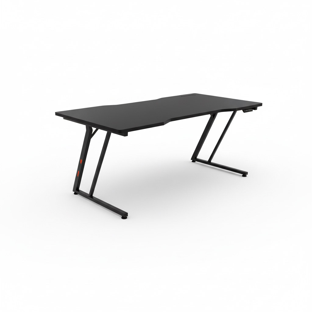 Gaming Table with LED Light Black 120x60x75cm | UAE Delivery