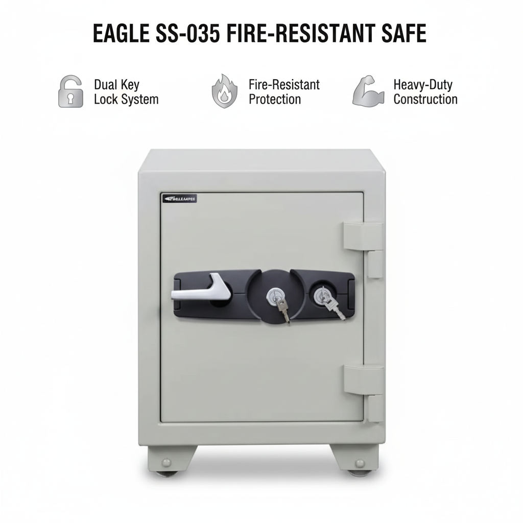 Eagle SS-035 Fire-Resistant Safe – Dual Key Lock System