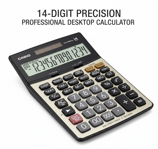 Casio DJ-240DPLUS Desktop Calculator | 14-Digit Display | Office Calculator Dubai UAE