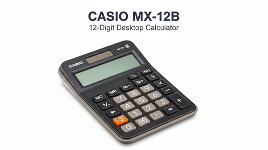 Casio MX-12B Calculator 12 Digit Desktop Calculator Dubai UAE | Solar & Battery Powered