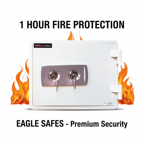 Fire Resistant Safe UAE - Eagle SS-020KK 1-Hour Fireproof Safe with Key Lock | Document & Valuables Protection Dubai