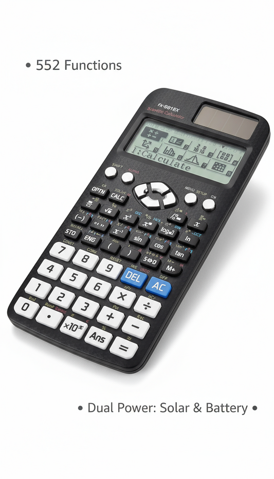 Casio FX-991EX Scientific Calculator - 552 Functions, Solar & Battery Powered for Students & Engineers UAE