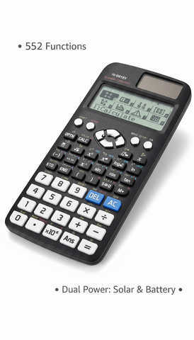 Casio FX-991EX Scientific Calculator - 552 Functions, Solar & Battery Powered for Students & Engineers UAE