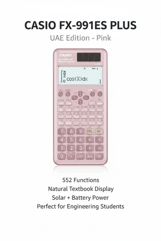 Casio FX-991ES PLUS Scientific Calculator Pink - UAE Edition | Engineering & Student Calculator