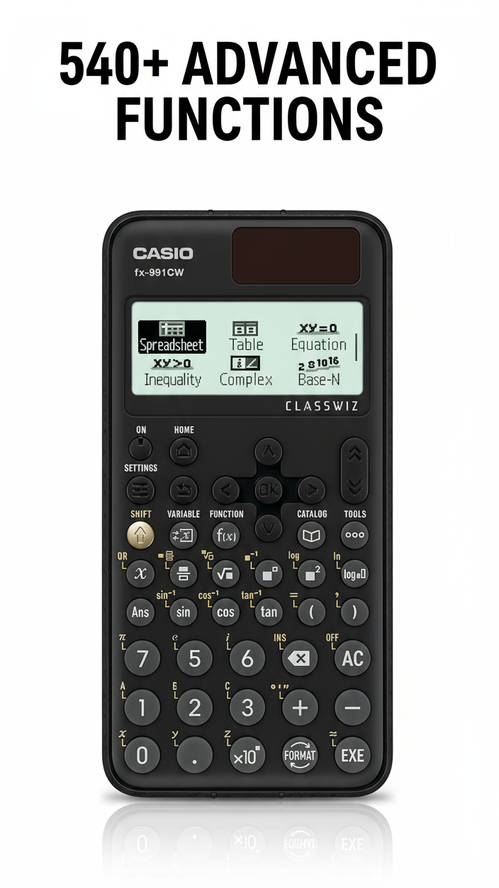 Casio FX-991CW Scientific Calculator - Advanced 540+ Functions | UAE Approved for GCSE, A-Level & University Exams
