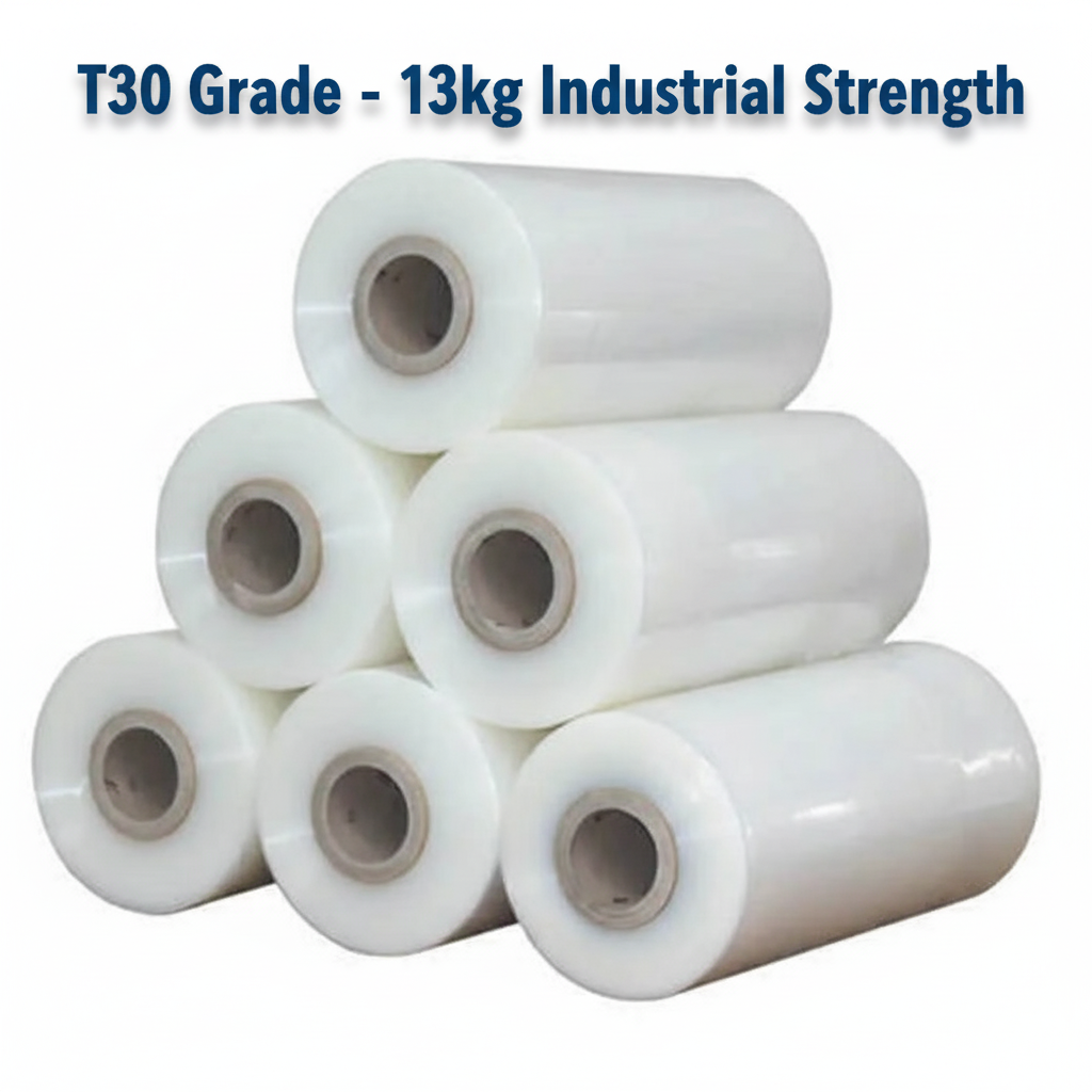 Machine Stretch Film 13kg T30 Grade - Industrial Pallet Wrap UAE | Super Power