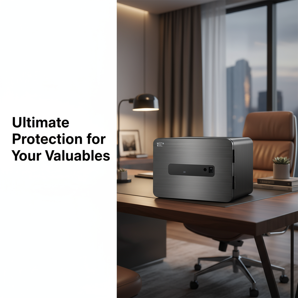 METACEL Fire Resistant Safe MC-020PR Grey - Digital Lock & Fingerprint - UAE Delivery