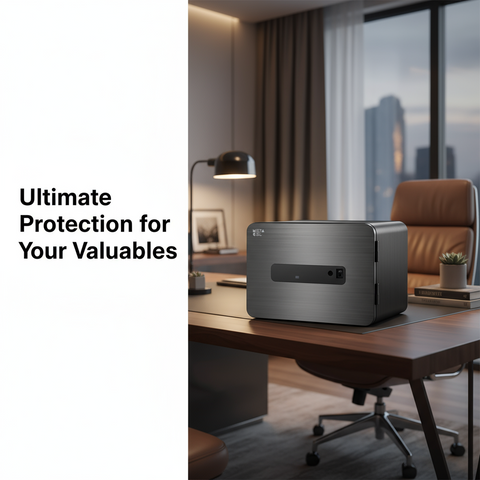 METACEL Fire Resistant Safe MC-020PR Grey - Digital Lock & Fingerprint - UAE Delivery