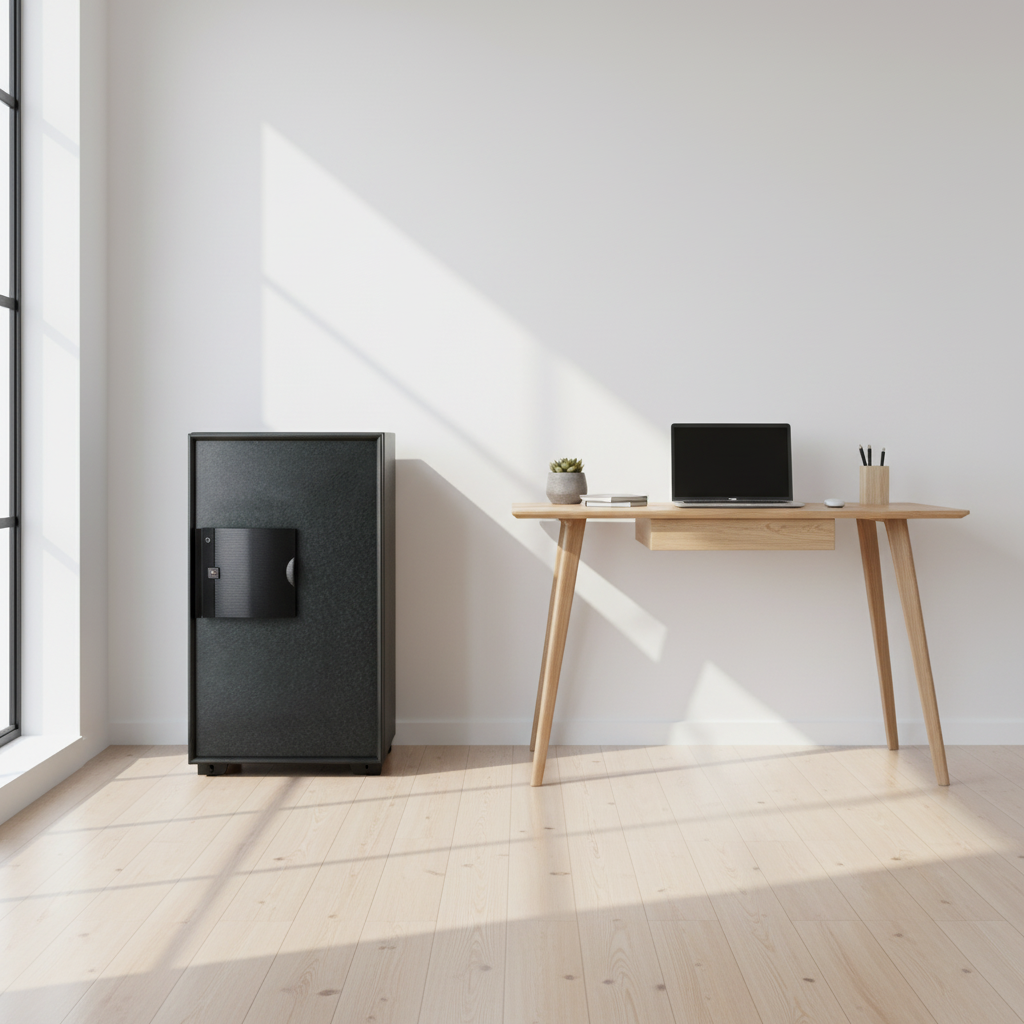 Eagle EGE-100 Fire-Resistant Safe – Black, Digital, Key & Fingerprint Lock System