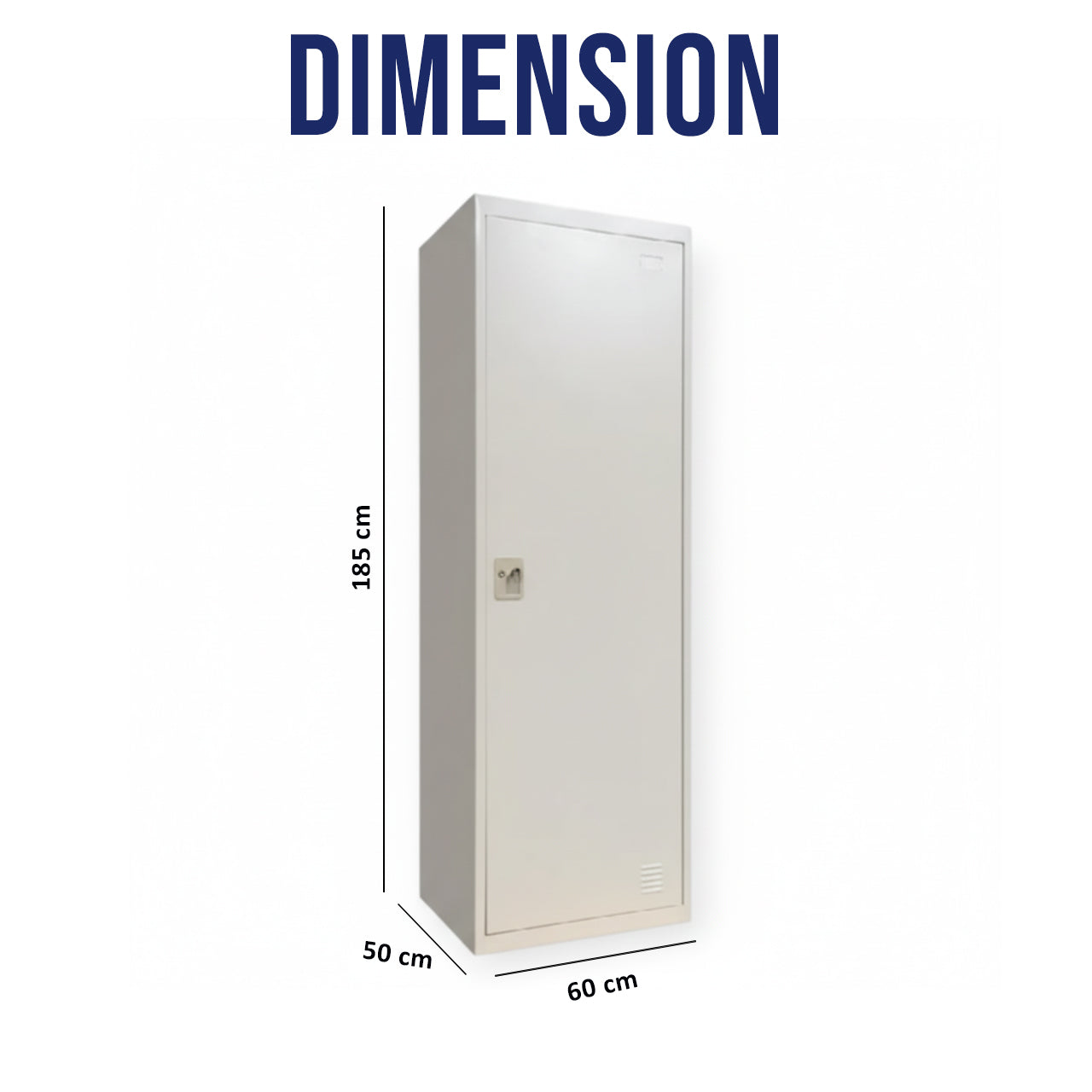 Metal One Door Locker IH CC8T | Grey Storage Cabinet UAE