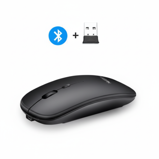 Wireless Bluetooth Mouse 5.1 + 2.4GHz Dual Mode | Type-C Rechargeable Silent Mouse | 3 DPI Adjustable | UAE Stock – Dubai, Abu Dhabi, Sharjah, Ajman, Fujairah, Ras Al Khaimah & Umm Al Quwain