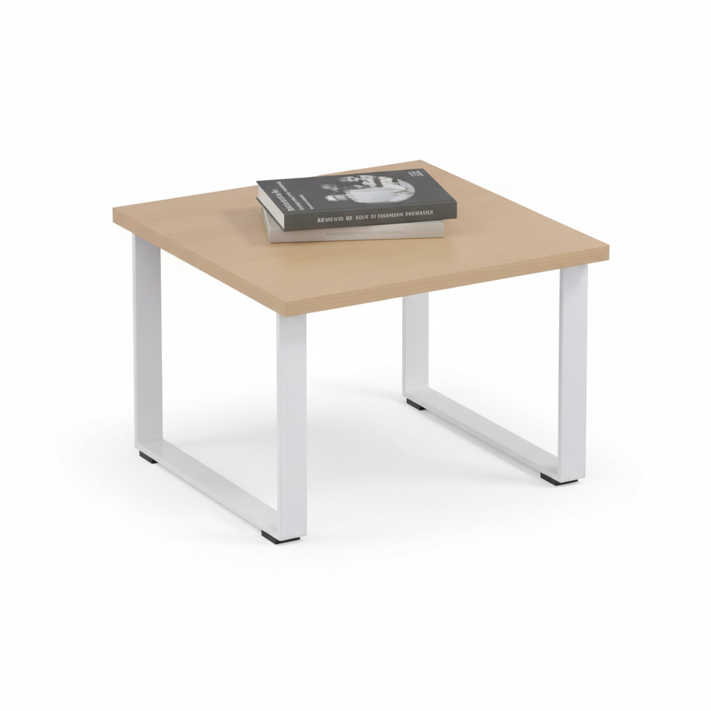 Coffee Table 60x60cm Oak & White - Modern Living Room Furniture UAE | Fast Delivery Dubai