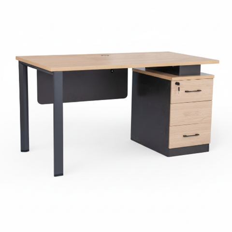 Office Table IH 114 1.4M - Premium Beige Desk for UAE Offices