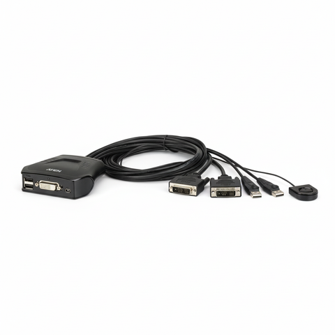 ATEN CS22D 2-Port USB DVI Cable KVM Switch with Remote Port Selector UAE | Dubai Abu Dhabi Sharjah Ajman Umm Al Quwain Ras Al Khaimah Fujairah | UAE-Wide Delivery