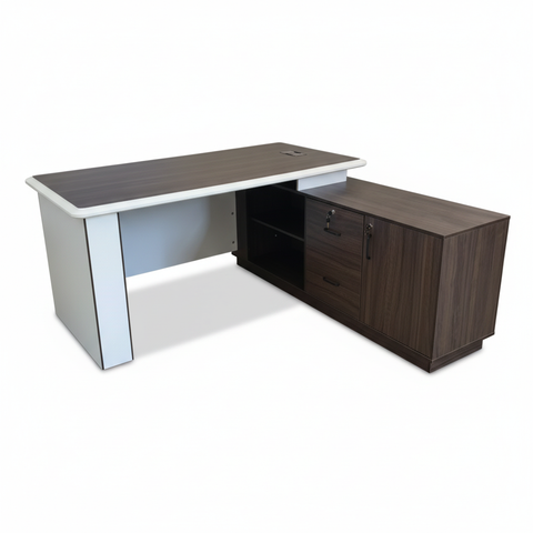 Wenge Light Grey Office Table IH 723 | Premium Office Furniture UAE