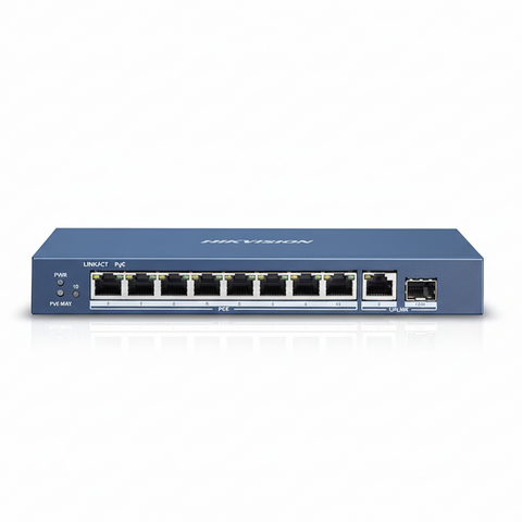 Hikvision DS-3E0510P-E-M 8-Port Gigabit Unmanaged PoE Switch UAE | 123W PoE+ Network Switch Dubai Abu Dhabi Sharjah Ajman Umm Al Quwain Ras Al Khaimah Fujairah