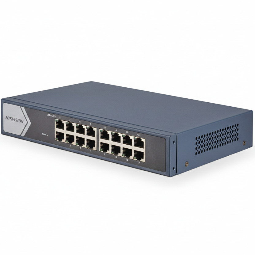 Hikvision DS-3E0516-E-B 16-Port Gigabit Unmanaged Switch UAE | 1000Mbps Network Switch Dubai Abu Dhabi Sharjah Ajman Umm Al Quwain Ras Al Khaimah Fujairah