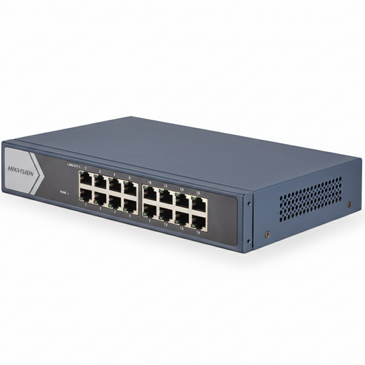 Hikvision DS-3E0516-E-B 16-Port Gigabit Unmanaged Switch UAE | 1000Mbps Network Switch Dubai Abu Dhabi Sharjah Ajman Umm Al Quwain Ras Al Khaimah Fujairah