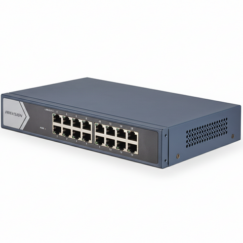 Hikvision DS-3E0516-E-B 16-Port Gigabit Unmanaged Switch UAE | 1000Mbps Network Switch Dubai Abu Dhabi Sharjah Ajman Umm Al Quwain Ras Al Khaimah Fujairah