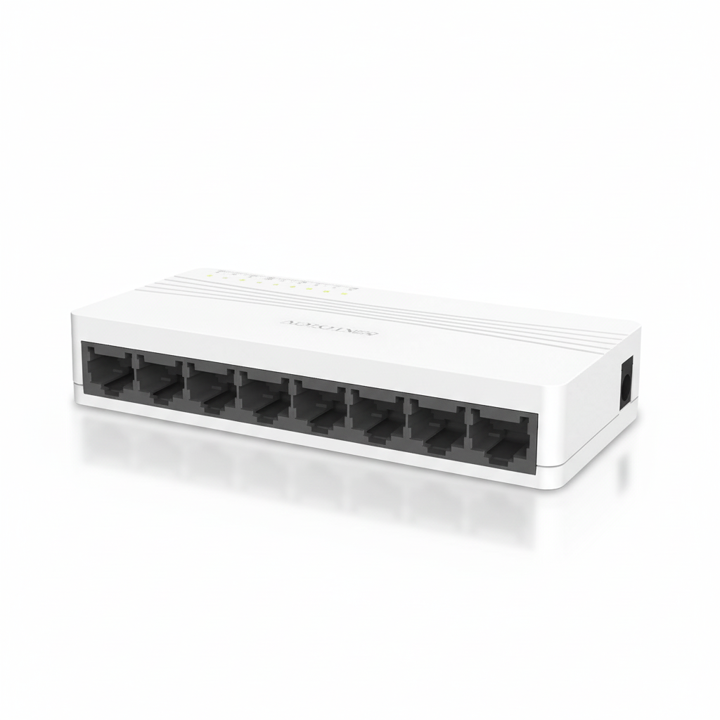 Hikvision DS-3E0108D-E 8-Port Fast Ethernet Unmanaged Desktop Switch UAE | Dubai Abu Dhabi Sharjah Ajman Umm Al Quwain Ras Al Khaimah Fujairah