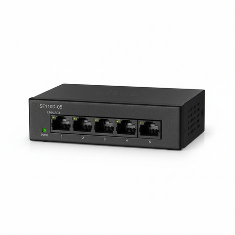 Cisco SF110D-05 Desktop Switch UAE | 5-Port 10/100 Unmanaged Network Switch Dubai Abu Dhabi Sharjah Ajman