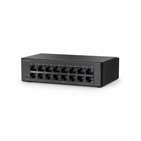 Cisco SF110D-16 Desktop Switch UAE | 16-Port 10/100 Unmanaged Network Switch Dubai Abu Dhabi Sharjah Ajman