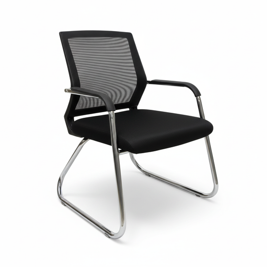 Mesh Back Visitor Chair UAE | Chrome Base Office Chair Dubai | IH C38