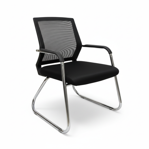 Mesh Back Visitor Chair UAE | Chrome Base Office Chair Dubai | IH C38