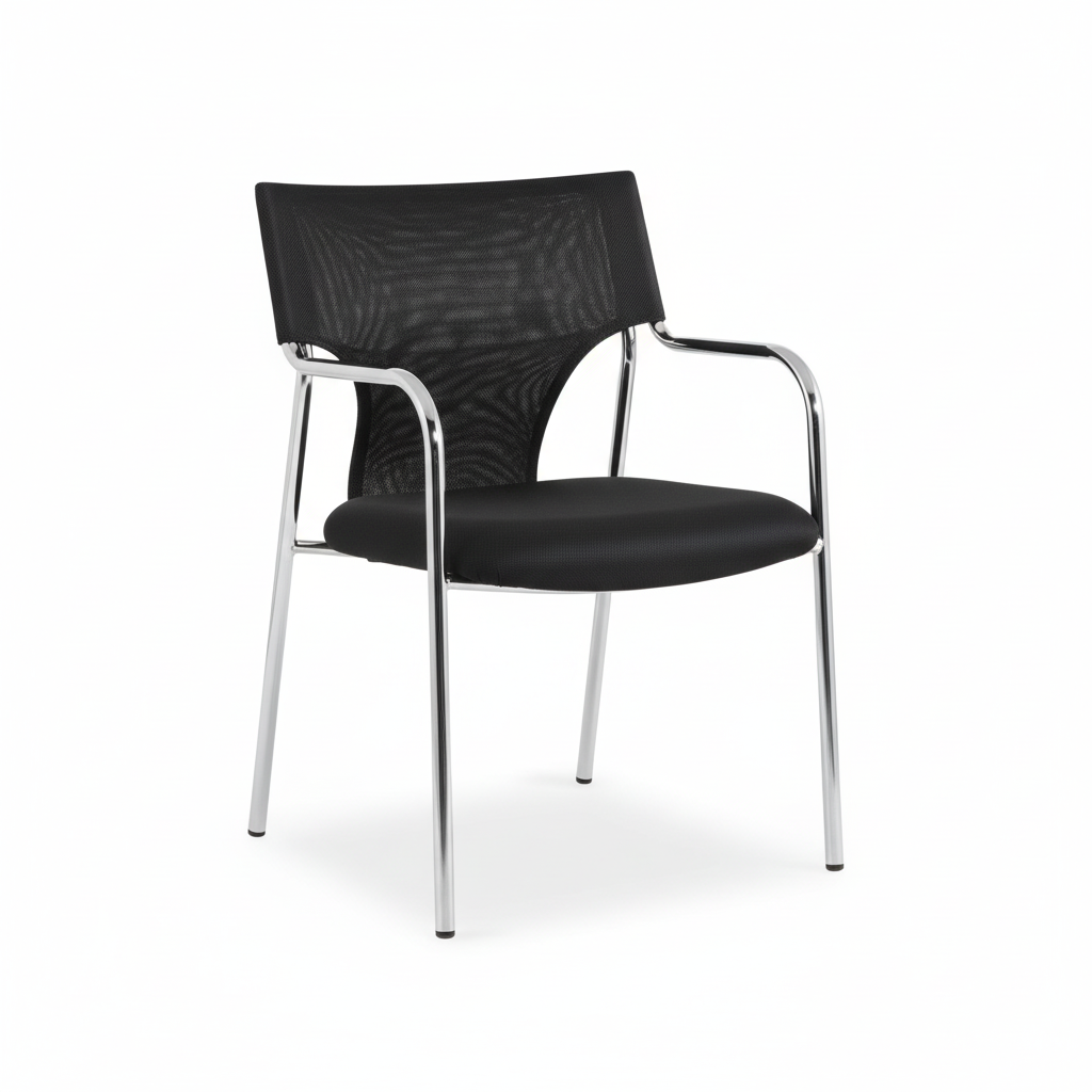 Premium Black Visitor Chair IH 089 BRN | UAE Office Furniture