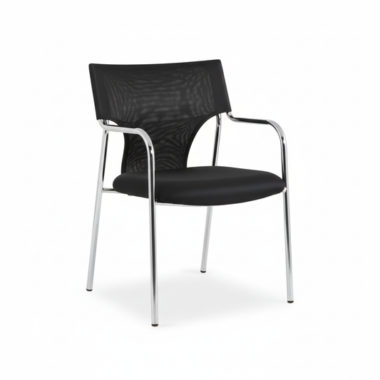 Premium Black Visitor Chair IH 089 BRN | UAE Office Furniture