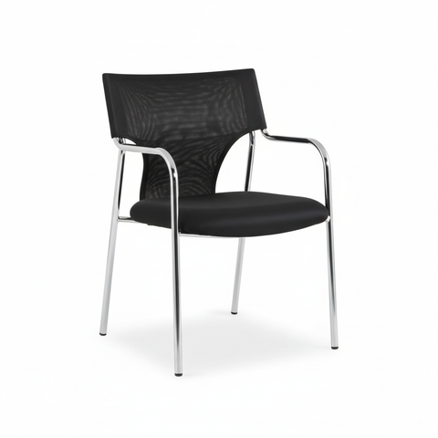 Premium Black Visitor Chair IH 089 BRN | UAE Office Furniture