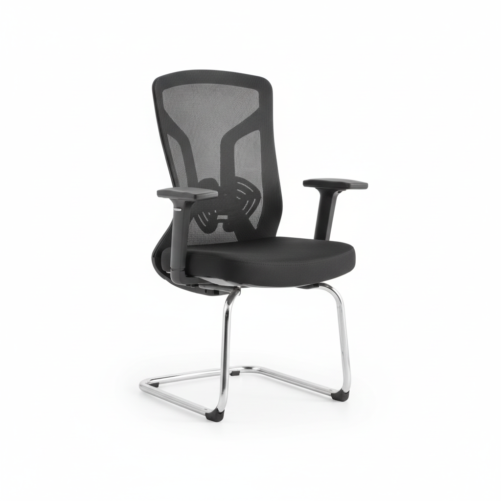 Neo Visitor Office Chair with Chrome Legs | Premium Mesh Back Chair UAE