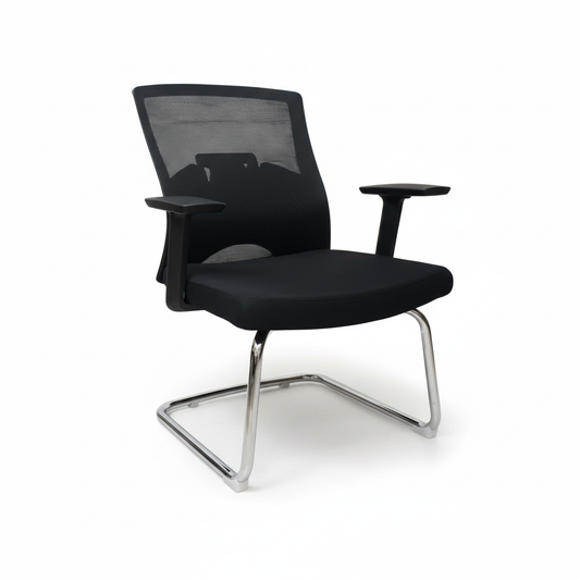 Mesh Back Visitor Chair UAE | Office Guest Chair with Chrome Base Dubai